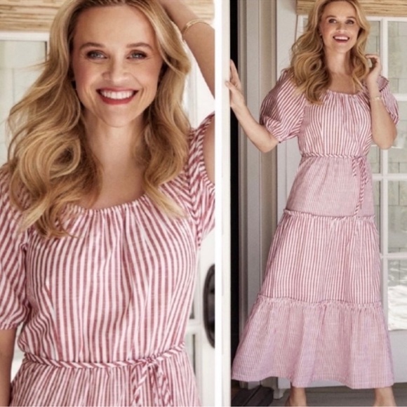 Draper James red and white striped sundress. - Picture 4 of 7